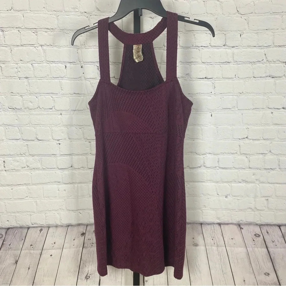 Free People Maroon Knit Mini Dress Size Small